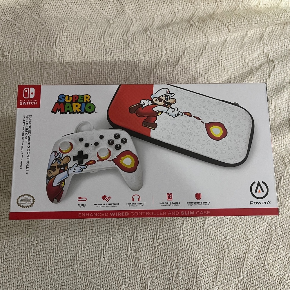 PowerA Nintendo Switch Super Mario Wired Controller With Slim Case
